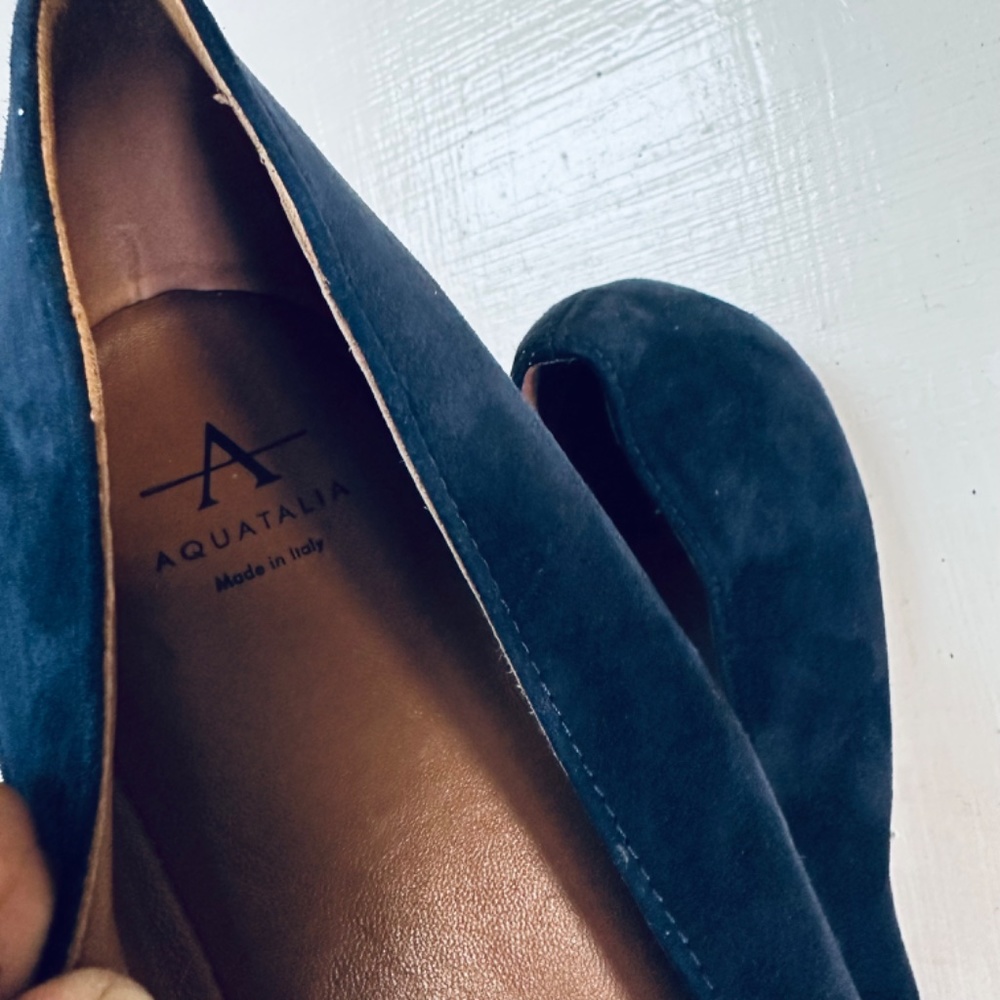 AQUATALIA suede navy  size 9.5 - Picture 4 of 10